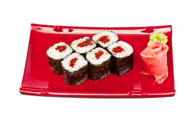 japan vegetarian roll with tomato