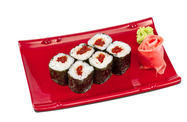 japan vegetarian roll with tomato