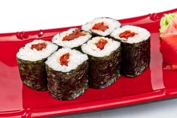 japan vegetarian roll with tomato