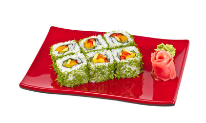 japan vegetarian roll with dill vegetables