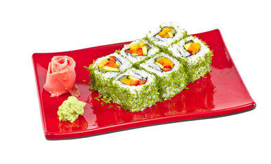 japan vegetarian roll with dill vegetables