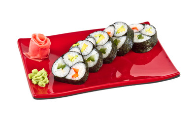 japan vegetarian roll with vegetables