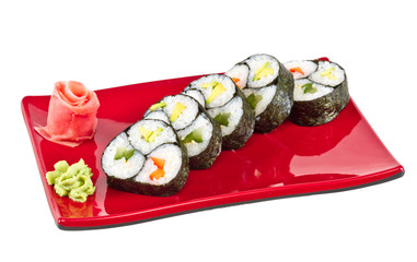 japan vegetarian roll with vegetables