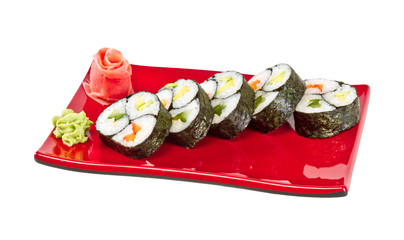japan vegetarian roll with vegetables