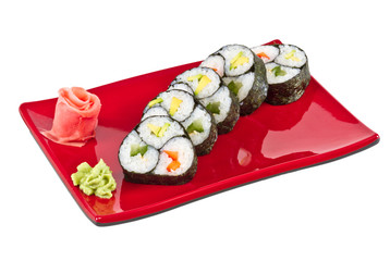 japan vegetarian roll with vegetables