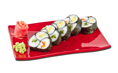 japan vegetarian roll with vegetables