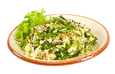 tasty rice with mushrooms