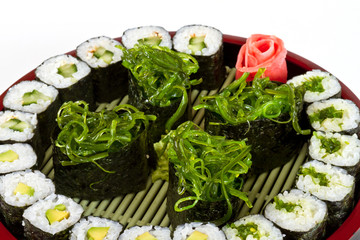 sushi and roll vegetarian set
