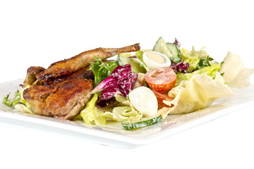 baked quail with the lemon and the eggs