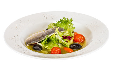 Fish soup with dorado and vegetables