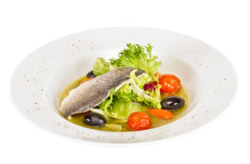 Fish soup with dorado and vegetables
