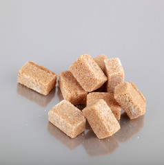 Brown sugar cubes.