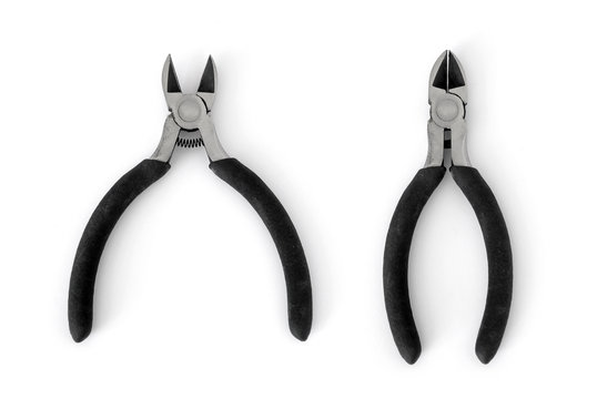 black nippers isolated on white