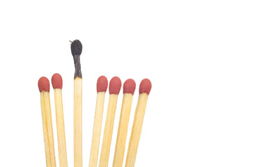 matches, conceptual for the burnout syndrome