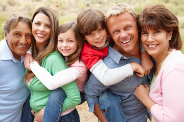 Fototapeta premium Multi generation family outdoors