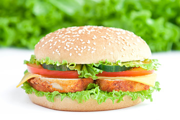 burger with chiken