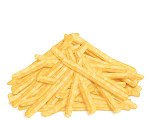 Heap of french fries, front view