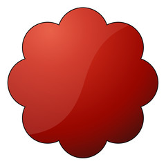 Störer *** rund rot - Blume3