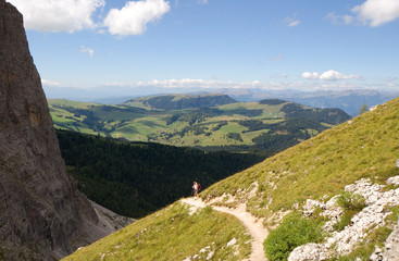 Langkofelkar mit Blick auf die Seiser Alm - Dolomiten - Alpen