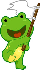 Obraz premium Frog Celebrating