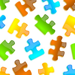 Vector colored puzzle background glossy style