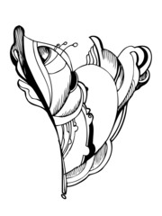 abstract graphic design in black and white