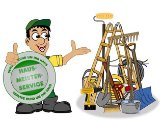 Hausmeisterservice mit Werkzeugen