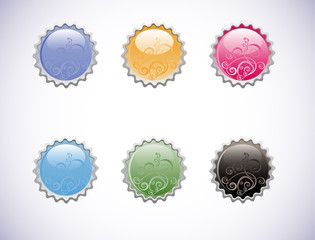 vector glossy buttons