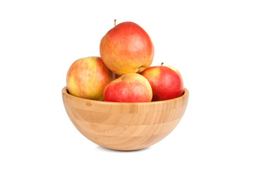wooden bowl with apples