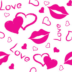 seamless pattern of love