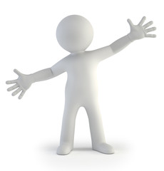 3d small people - welcome and be happy