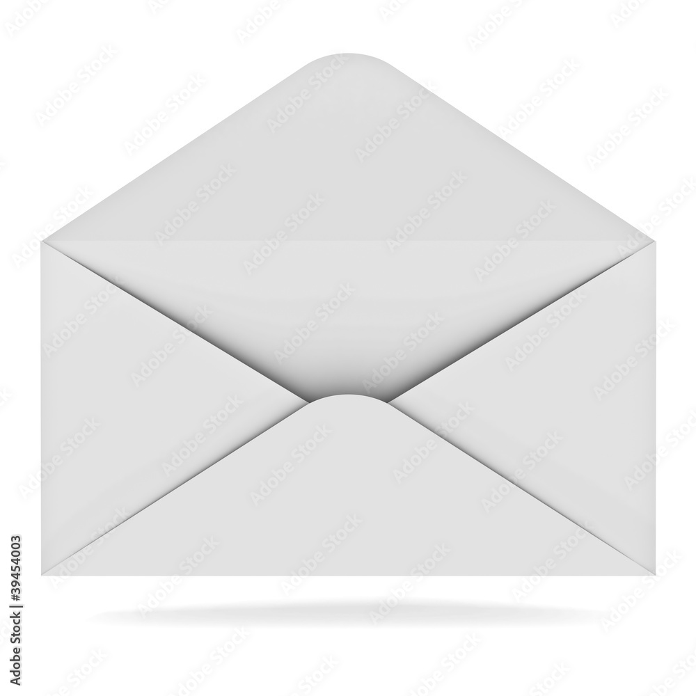 Aufkleber opened envelope isolated on white background
