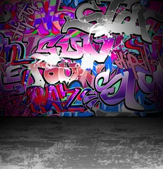 Photo sur Aluminium Graffiti Peinture d& 39 art de rue urbain de mur de graffiti
