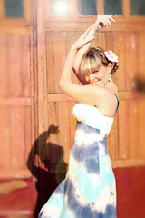 Fototapeta premium attractive girl in the summer sunshine