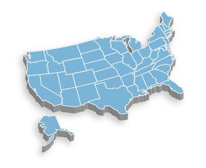 Obraz premium USA Map