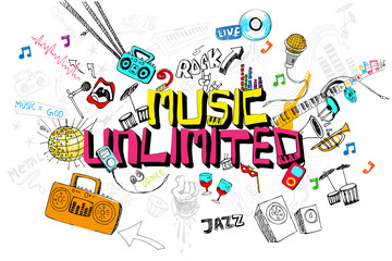 Fototapeta na wymiar Music Unlimited