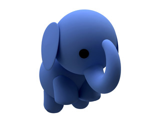 Funny Toy Elephant in 3D