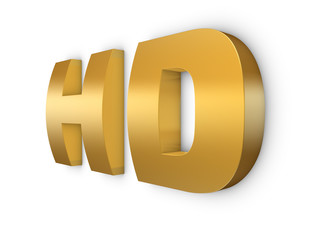 HD metal word 3d render
