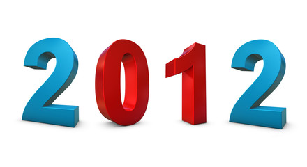 New year 2012 3d render