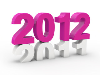 New year 2012 3d render