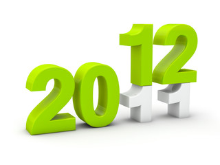 New year 2012 3d render