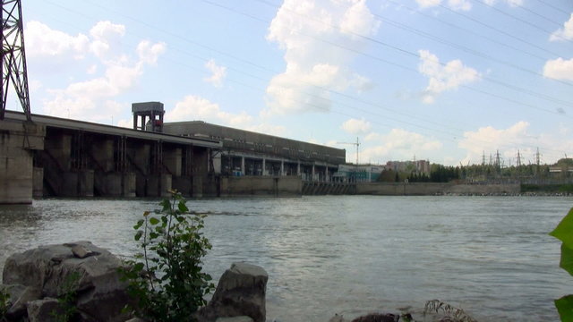 Hydro power plant on river