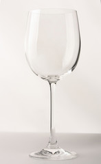An empty wine glass isolated on white