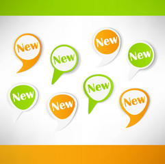 New labels. Vector.