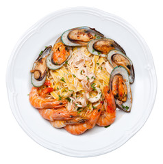 fettuccine  with Shrimp and mussel
