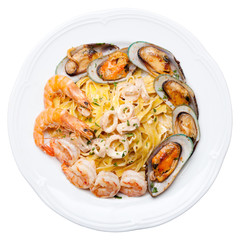fettuccine  with Shrimp and mussel