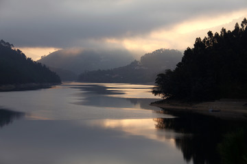 national park at night, north of Portugal