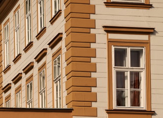 Architektonisch reizvolle  Fassade von einem altem Haus