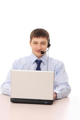 A male customer service consultant working