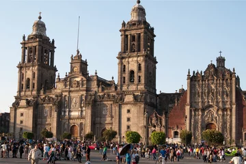 Zelfklevend Fotobehang Kathedraal, Mexico-Stad © ThKatz